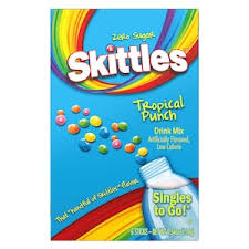 Skittles Zero Sugar Tropical Punch Singles-To-Go Drink Mix Packets, 6-ct.