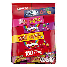 Skittles, Starburst & Life Savers Candy Variety Pack, Bulk Bag, 150 ct. 52.42 OZ
