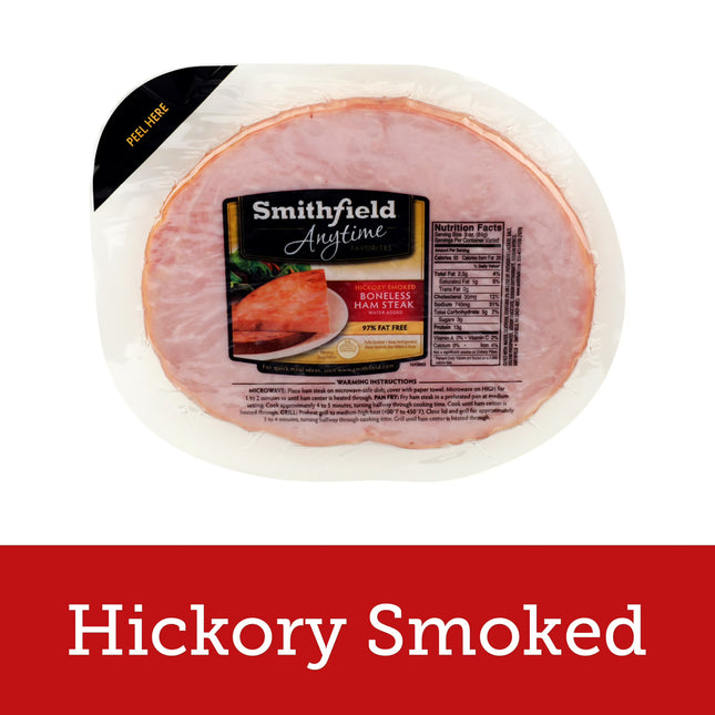 Smithfield, Boneless Cooked Hickory Smoked Ham Steak,12 OZ