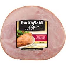 Smithfield, Boneless Cooked Hickory Smoked Ham Steak,12 OZ