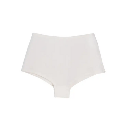 Women's Soft Stretch Organic Cotton Boy short Panties White