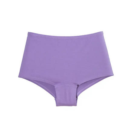 Women's Soft Stretch Organic Cotton Boyshort Panties Purple