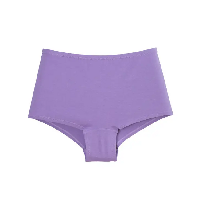 Women's Soft Stretch Organic Cotton Boyshort Panties Purple