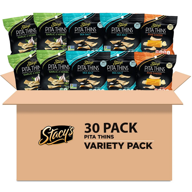 Stacy's Pita Thins, Variety Pack, 1 oz., 30 pk.