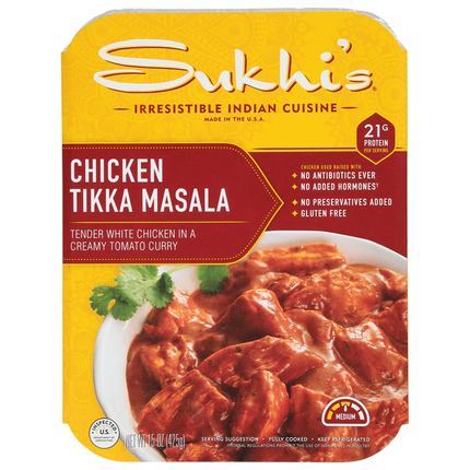 Sukhi's Indian Chicken Tikka Masala Curry Gluten Free  15 OZ