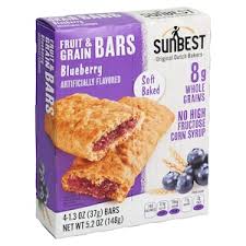 Sun Best Blueberry Fruit and Grain Bars, 4-ct. Pack 5.2 oz