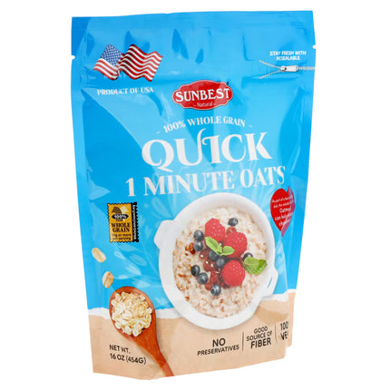 Sunbest 100% Whole Grain Quick Oats 16 OZ