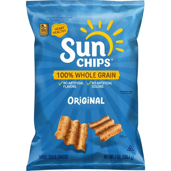 Sunchips Original Flavor Whole Grain Snack Chips, 7 Ounce Bag
