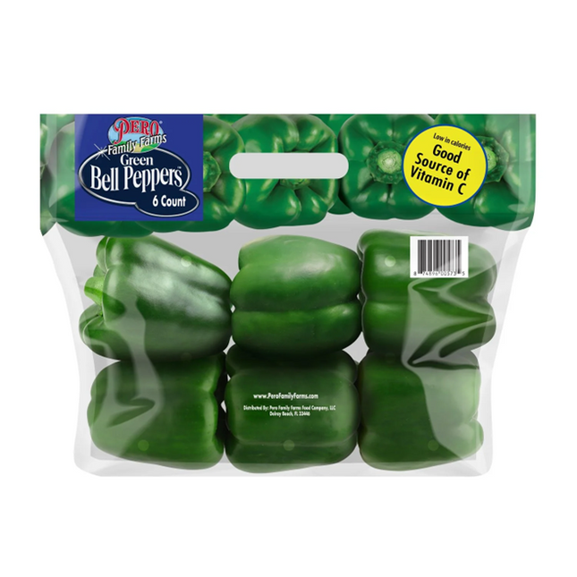 Sweet Green Bell Peppers 6 CT