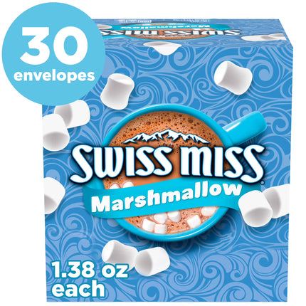 Swiss Miss Chocolate Hot Cocoa Mix with Marshmallows, 41 Oz., 30-Count Envelopes