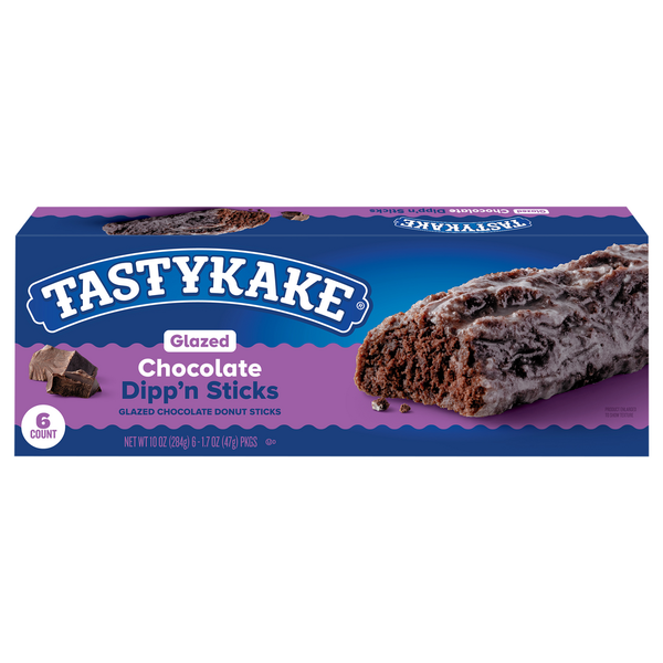 Tastykake Dipp'n Sticks, Chocolate, Glazed 6 CT