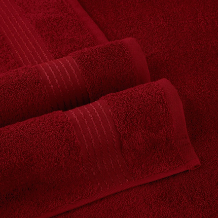 Bath Towels Set 3-Piece Turkish Cotton Soft, Absorbent and Premium Towel Burgundy