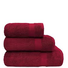 Ultra Soft 3 Pieces Cotton Towel Sets -Burgundy