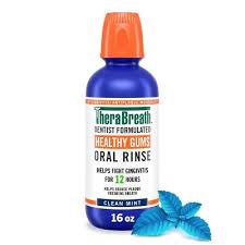 Therabreath Healthy Gums Mouthwash, Antigingivitis Mouth Rinse Clean Mint, 16 Fl Oz