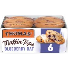 Thomas' Blueberry Oat Muffin Tops, 6 Packs, Blueberry Muffin Tops, 10.5 Oz
