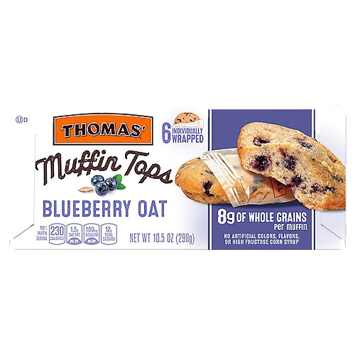 Thomas' Blueberry Oat Muffin Tops, 6 count, 10.5 oz