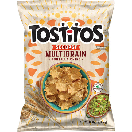 Tostitos Scoops! Tortilla Chips Multigrain, 10 Oz Bag