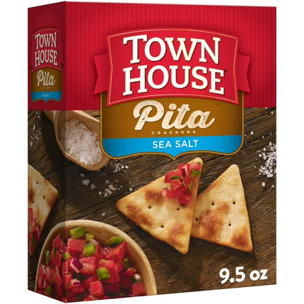 Town House Pita Sea Salt Oven Baked Crackers, 9.5 Oz