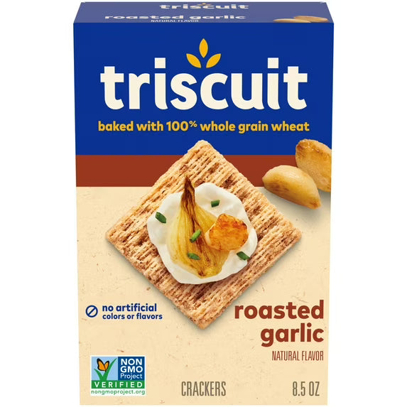 Triscuit Roasted Garlic Whole Grain Wheat Crackers, 8.5 Oz
