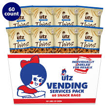 Utz Extra Thin Pretzels, Multipack, Pretzels, 1 oz, 60 Count (Vending)