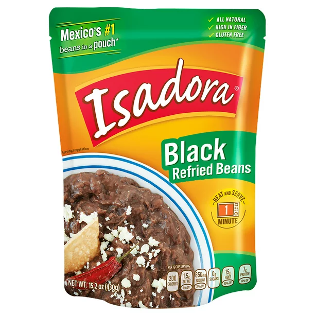 Verde Valle Foods Isadora Refried Black Beans, 15.2 oz