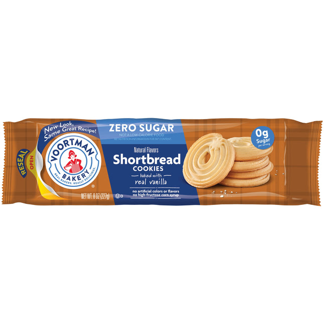 Voortman Bakery Zero Sugar Shortbread Cookies 8 Oz., 9 Count