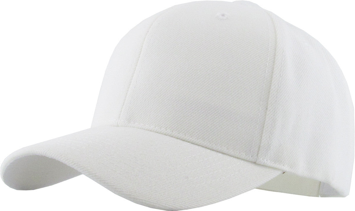 CURVED VELCRO Baseball Cap White