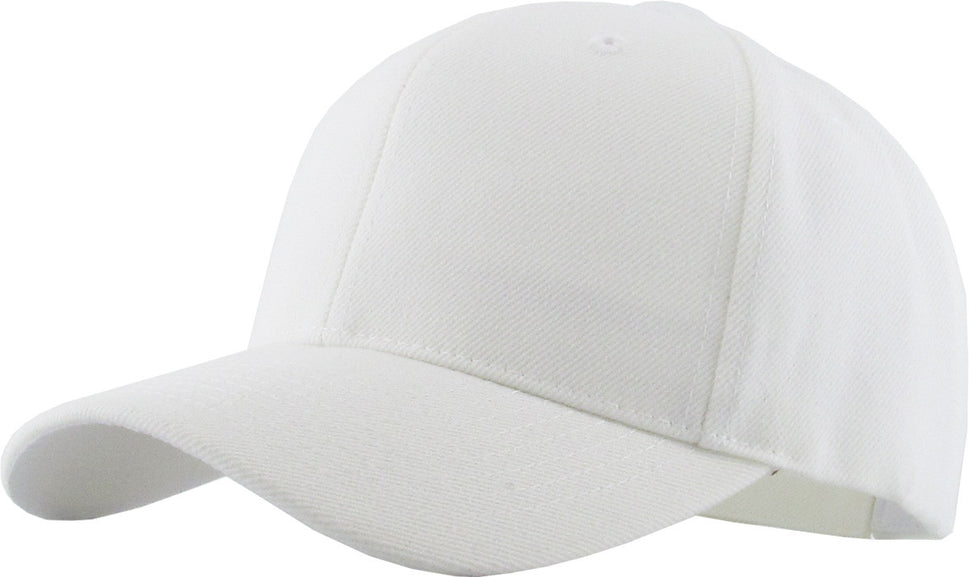 CURVED VELCRO Baseball Cap White