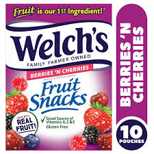 Welch's Berries 'N Cherries Fruit Snacks 0.8oz Pouches - 10ct Box