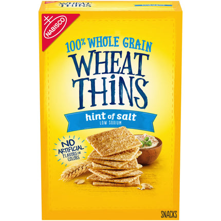 Wheat Thins Hint of Salt Low Sodium Snacks, Whole Grain Wheat Crackers, 8.5 Oz