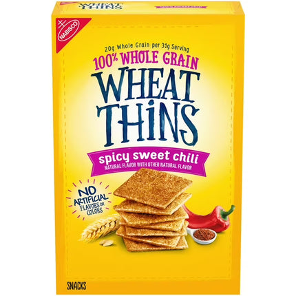 Wheat Thins Spicy Sweet Chili Snacks, Whole Grain Wheat Cracker, 8.5 Oz
