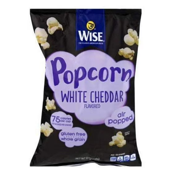 Wise Air Popped White Cheddar Popcorn, 6 Oz.