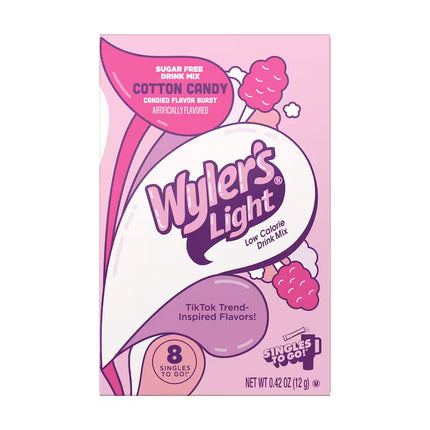 Wyler's Light Drink Sticks Watertok Cotton Candy, 8-ct.