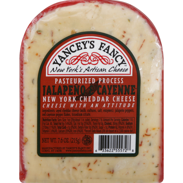 Yancey's Fancy Cheese, Jalapeno & Cayenne 7.6 OZ