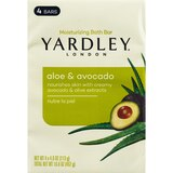 Yardley London Moisturizing Bar Soap, Aloe & Avocado, 4 OZ, 4 CT