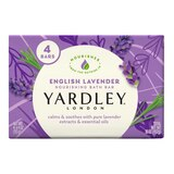 Yardley London Moisturizing Bath Bar, English Lavender, 4.25 OZ, 4 CT