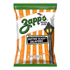 Zapp's Hotter 'N Hot Jalapeño New Orleans Kettle Style Potato Chips, 2.5 oz.