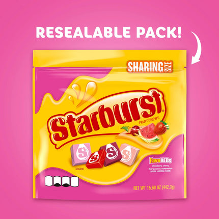 Starburst Favereds Fruit Chews Chewy Candy, Sharing Size - 15.6 Oz Bag