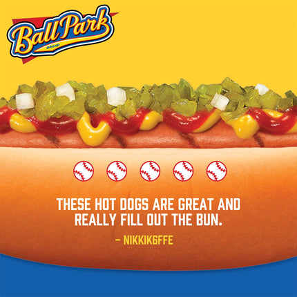 Ball Park Bun Length Beef Hot Dogs, 15 Oz, 8 Count