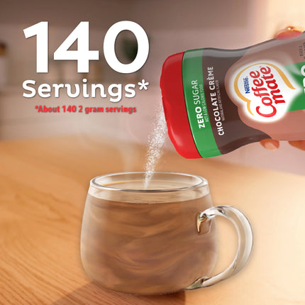 Nestle Coffee Mate, Chocolate Crème Sugar-Free Powdered Coffee Creamer, 10.2 Oz