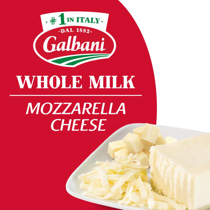 Galbani Whole Milk Mozzarella Cheese Block, 16 Oz (Refrigerated)