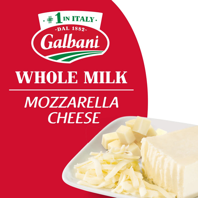 Galbani Whole Milk Mozzarella Cheese Block, 16 Oz (Refrigerated)