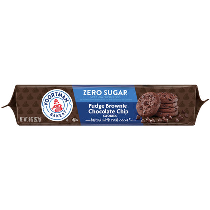 VOORTMAN Bakery Zero Sugar Fudge Brownie Chocolate Chip Cookies 8 Oz