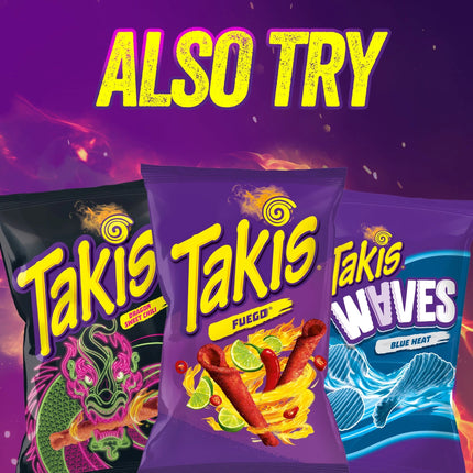 Takis Blue Heat 9.9 Oz Sharing Size Bag, Hot Chili Pepper Rolled Tortilla Chips