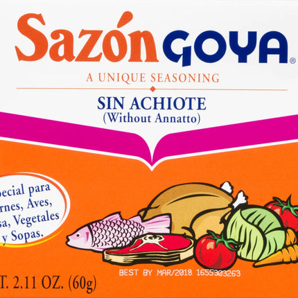 Goya Sazon without Annatto Seasoning, 2.11 Oz
