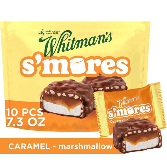 Whitman'S S'Mores Caramel Milk Chocolate Candy, Bag 7.3. Oz (10 Pieces)