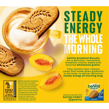 Belvita Breakfast Bar Biscuit Sandwiches Dark Chocolate Creme, 5 Packs