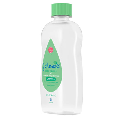 Johnson'S Baby Oil, Mineral Oil with Aloe Vera & Vitamin E, 14 Fl. Oz
