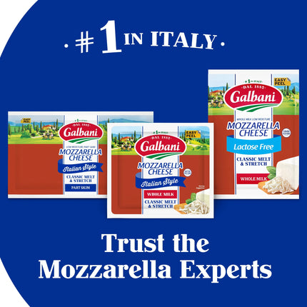 Galbani Whole Milk Mozzarella Cheese Block, 16 Oz (Refrigerated)