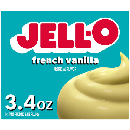 Jell-O French Vanilla Instant Pudding & Pie Filling Mix, 3.4 Oz Box